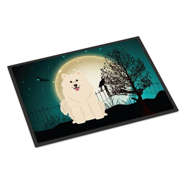 Carolines Treasures Halloween Scary Samoyed Indoor or Outdoor Mat, 24 x 0.25 x 36 in. BB2220JMAT - main